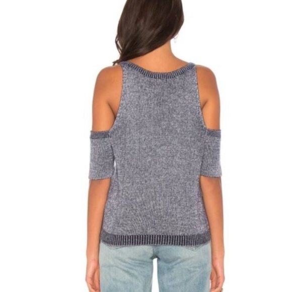 Splendid Surrey Mark Cold Shoulder Pullover Blue Size Medium - Picture 3 of 10